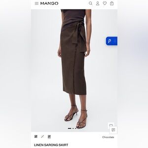 Mango Dark Brown Maxi Skirt